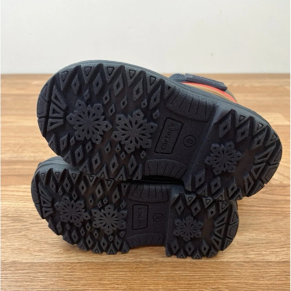 Carter's Lex Winter Snow Boots Toddler Boys Size 8 Water‎ Resistant NEW
